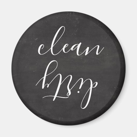 Aimant Chalkboard Look Script moderne Lave-vaisselle Magn (Devant)