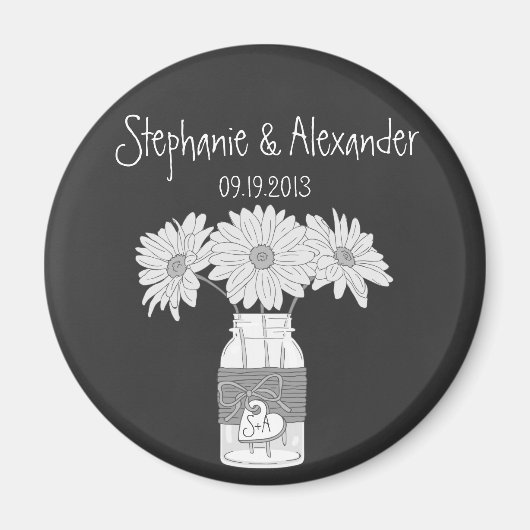 Aimant Chalkboard Mason Jar Personnalisé Favonalized Magn (Devant)