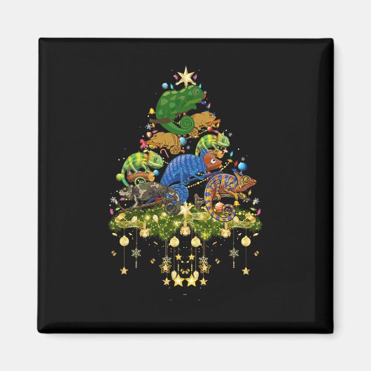 Aimant Chamelees Feux de Noël Chameleon (Devant)