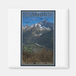 Aimant Chamonix - Aiguille Verte au-dessus de Chamonix