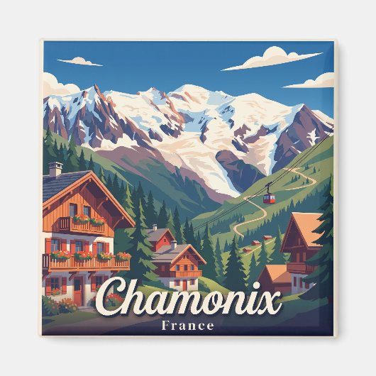 Aimant Chamonix France (Devant)
