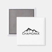 Aimant Chamonix France Ski (Recto/Verso)