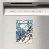 Aimant Chamonix France Skier (In Situ (Lave-vaisselle))