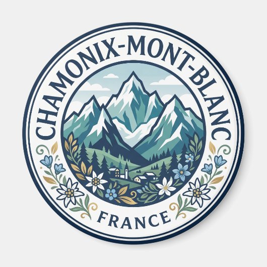 Aimant Chamonix-Mont-Blanc France (Devant)