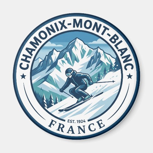 Aimant Chamonix-Mont-Blanc France (Devant)