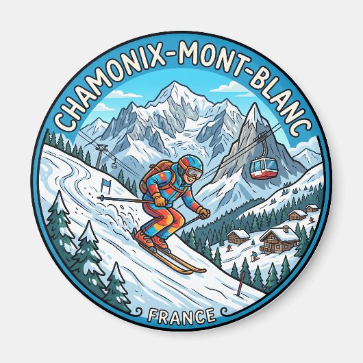 Aimant Chamonix Mont Blanc France (Devant)