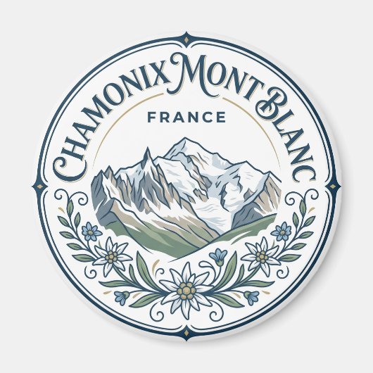 Aimant Chamonix-Mont-Blanc France (Devant)