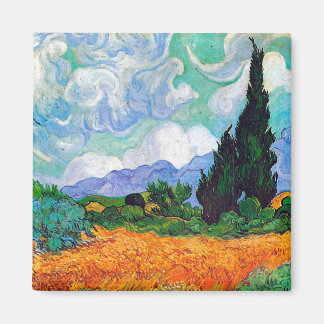 Aimant Champ blé avec Cypress Van Gogh Art