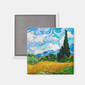 Aimant Champ de blé avec Cyprès, Van Gogh (Recto/Verso)