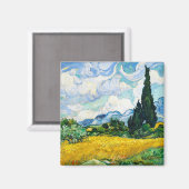 Aimant Champ de blé Vincent Van Gogh avec Cyprès (Recto/Verso)