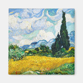 Aimant Champ de blé Vincent Van Gogh avec Cyprès (Devant)