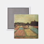 Aimant Champ de bulbes de Vincent van Gogh (Recto/Verso)