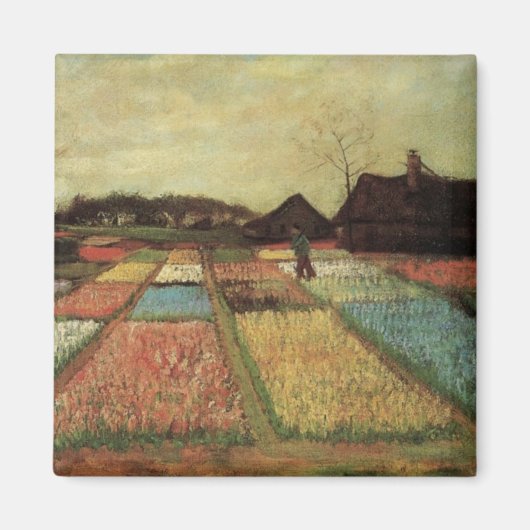 Aimant Champ de bulbes de Vincent van Gogh (Devant)