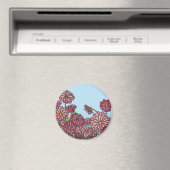 Aimant Champ de fleurs jaunes Chrysanthemum Dessous de ve (In Situ (Lave-vaisselle))