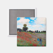 Aimant Champ de pavot, Monet (Recto/Verso)