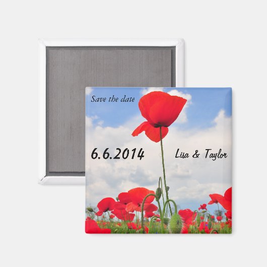 Aimant Champ Poppies (Recto/Verso)