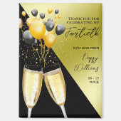 Aimant Champagne & Ballons 40e anniversaire (Recto)