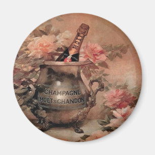 Aimant Champagne et Rose