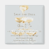Aimant Champagne Tower Icy Blue Wedding Save the Date II (Devant)