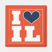 Aimant Champaign Urbana (IL) Football Watch Party Fridge (Devant)