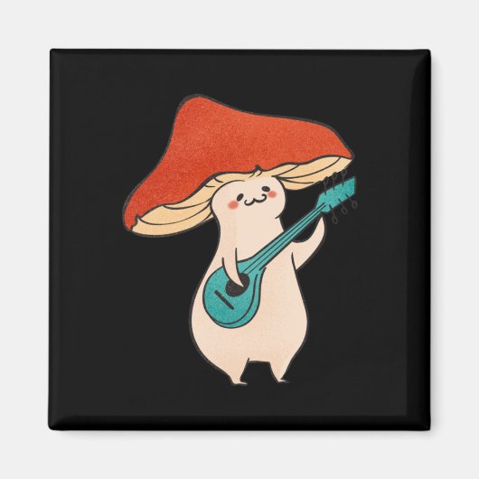 Aimant Champignons Et Musique (Devant)