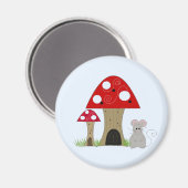 Aimant Champignons Fantaisistes et Souris (Recto/Verso)