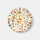 Aimant Champignons sauvages sur blanc (Devant)