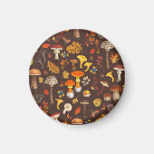 Aimant Champignons sauvages sur brun (Devant)