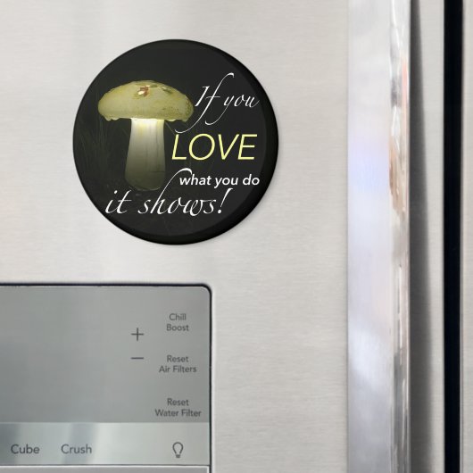 Aimant Champignons solaires brillants avec citation inspi (In situ (réfrigérateur))
