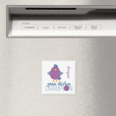 Aimant Champion de poule bleu et pourpre (In Situ (Lave-vaisselle))
