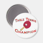 Aimant Champion de tennis de table (Recto/Verso)