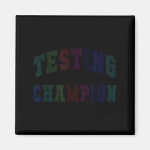 Aimant Champion de test mignon jour de test professeur br