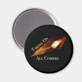 Aimant Champion des fléchettes sur tous les arrivants (Recto/Verso)