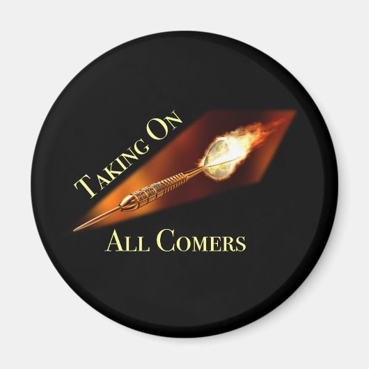 Aimant Champion des fléchettes sur tous les arrivants (Devant)