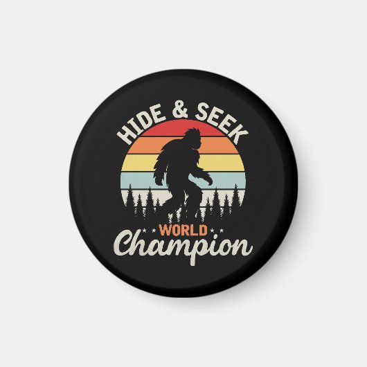 Aimant Champion du Monde de Cache-Cache de Bigfoot (Devant)