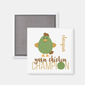 Aimant Champion du poulet vert et Brown (Recto/Verso)