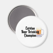 Aimant Champion letton de la boisson à la bière (Recto/Verso)