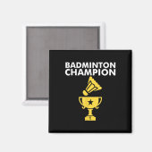 Aimant Championne de badminton Birdie (Recto/Verso)