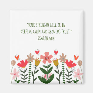 Aimant Champs de fleurs blancs