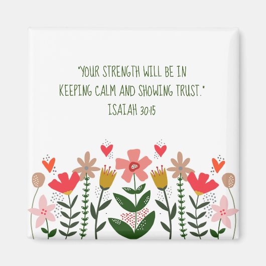 Aimant Champs de fleurs blancs (Devant)