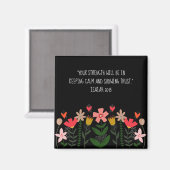 Aimant Champs de fleurs noirs (Recto/Verso)