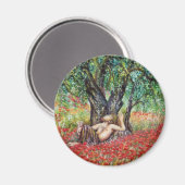 AIMANT CHAMPS DE PAN, D'OLIVE ET DE POPPY (Recto/Verso)