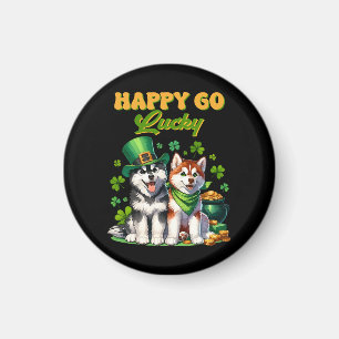 Aimant Chanceux Toutou Husky Mignon St. Patrick