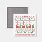 Aimant chandail de noël moche guitare acoustique (Recto/Verso)