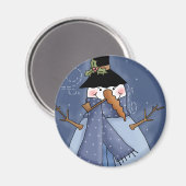 Aimant Chandails et cadeaux Snowman Blue (Recto/Verso)