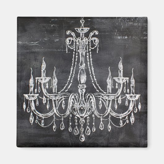 Aimant Chandelier Chalk Blanc Tableau (Devant)