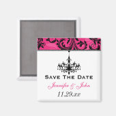 Aimant Chandelier rose noir blanc mariage Favoriser l'aim (Recto/Verso)