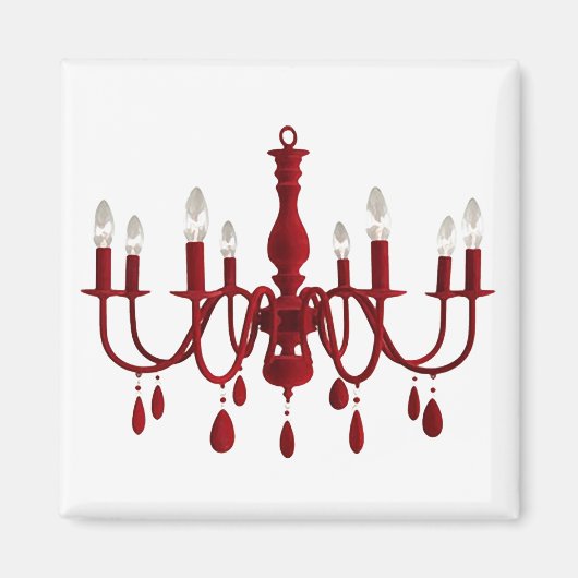 Aimant Chandelier rouge (Devant)