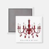 Aimant Chandelier rouge ~ (Recto/Verso)