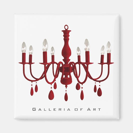 Aimant Chandelier rouge ~ (Devant)